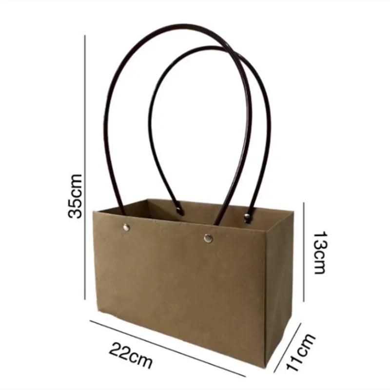 Flowers Basket Boxes Gift DIY Packaging Materials Wedding Favors 10pcs Flower Tote Bags Kraft Paper Bouquet Floral Arrangement