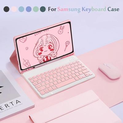 Samsung Galaxy Tab için Klavye Kılıfı için S6 Lite 10.4 "S7 11" S8 11 "S7 Artı S7 FE S8 Artı 12.4" A8 10.5 "A7 10.4" Tablet Kapak