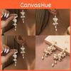 Gold Fashionable 2023 Plated Geometric Tassel Earrings With Pearl For Women