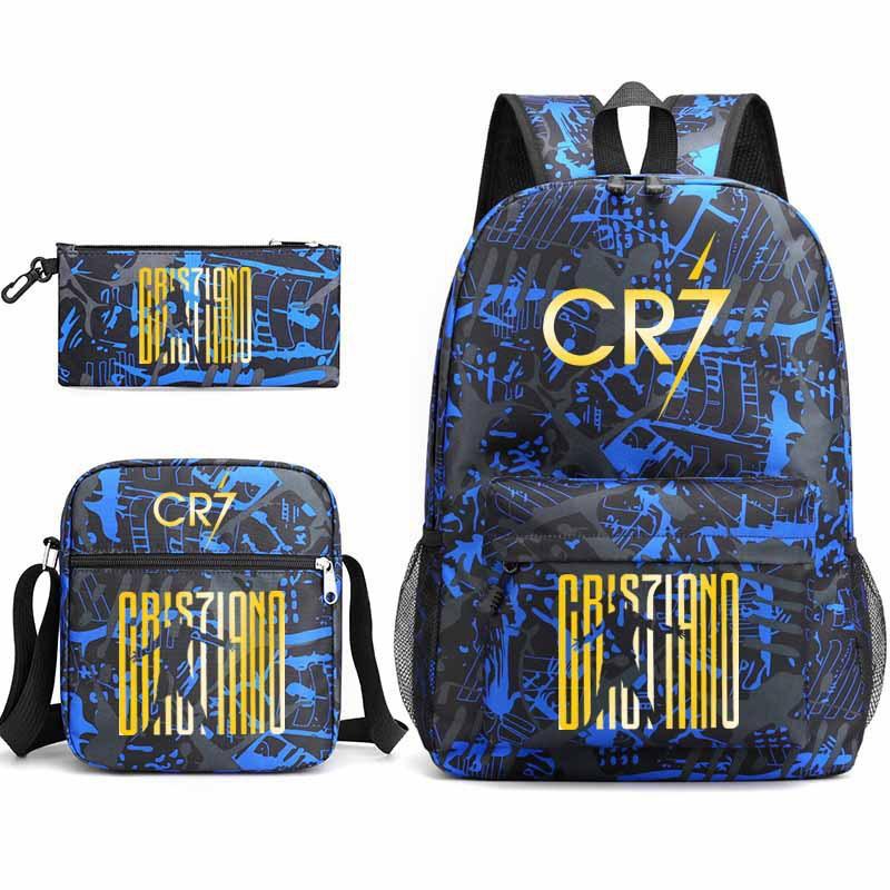 Youth Fashion Backpack Shoulder Bag Pencil Case Children'S Student School Bag 3-Piece Set
