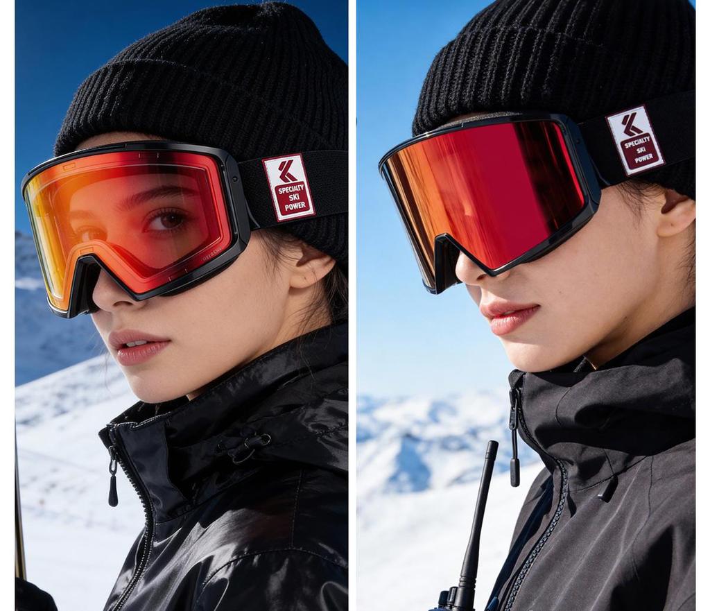 KAPVOE Anti-Fog Windproof Ski & Snowboard Goggles for Outdoor Sports
