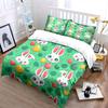Easter Bunny and Egg Pattern Exquisite Three-piece Bedding Set Gift for Kids and Adults
