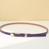 1Pc 105Cm 11  Candy Colors Womens Decorative Leather Belt Skinny Thin Dress Belt Waist Belt Waistband