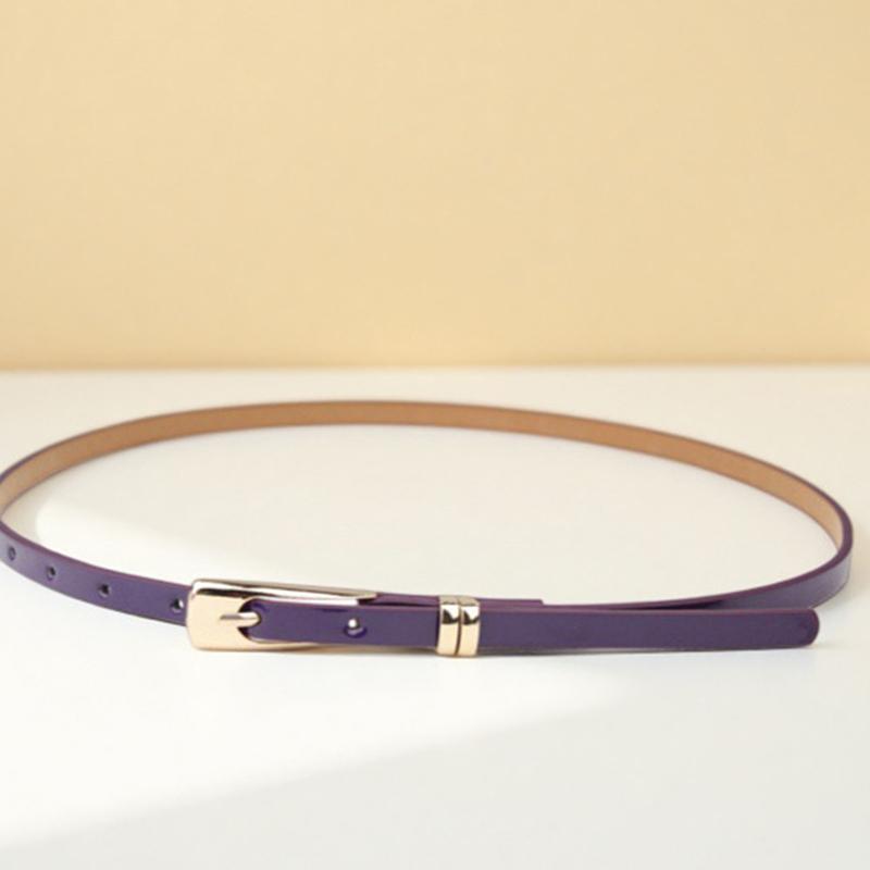 1Pc 105Cm 11  Candy Colors Womens Decorative Leather Belt Skinny Thin Dress Belt Waist Belt Waistband