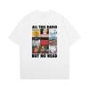 2026 Tutta Questa Radio Ma Nessuna Testa Stampata Maglietta Uomo Donna Radiohead Band Rock Maniche Corte T-shirt Ampia Hip Hop Streetwear