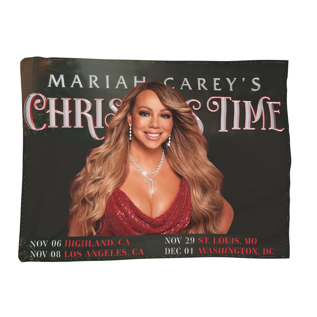 Mariah Carey Singer Christmas Gift Blankets Soft Warm Flannel Throw Blanket Cover for Bed Living Room Picnic Travel Home Sofa