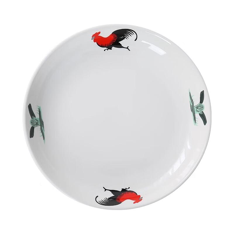 Vintage Rooster Ceramic Dining Plate