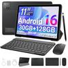 Tablet Android 16, 11 palců, 30 GB RAM + 128 GB ROM, WiFi 6, Bluetooth 5.3, Duální fotoaparát