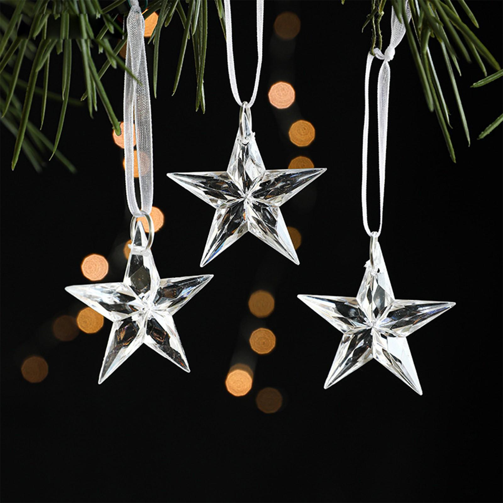 

Акриловый прозрачный кулон, снежинки, реквизит для фотосъемки, подвесные украшения, рождественские украшения, украшения для рождественской елки One Size