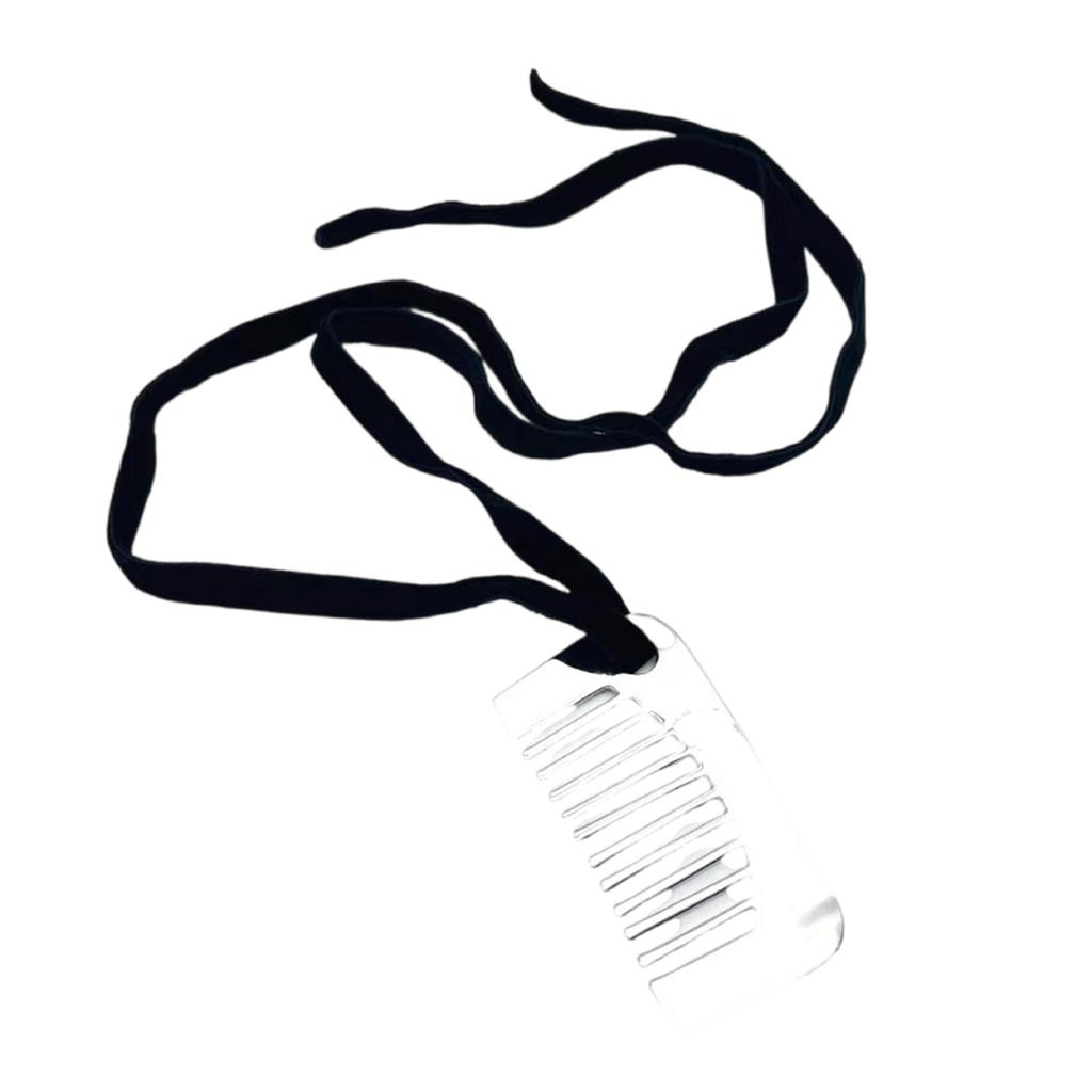 Fashionable Comb Pendant Necklace for Styling Fringe Portable Sturdy Steel Jewelry Accessory for Women Ladies Daily Use