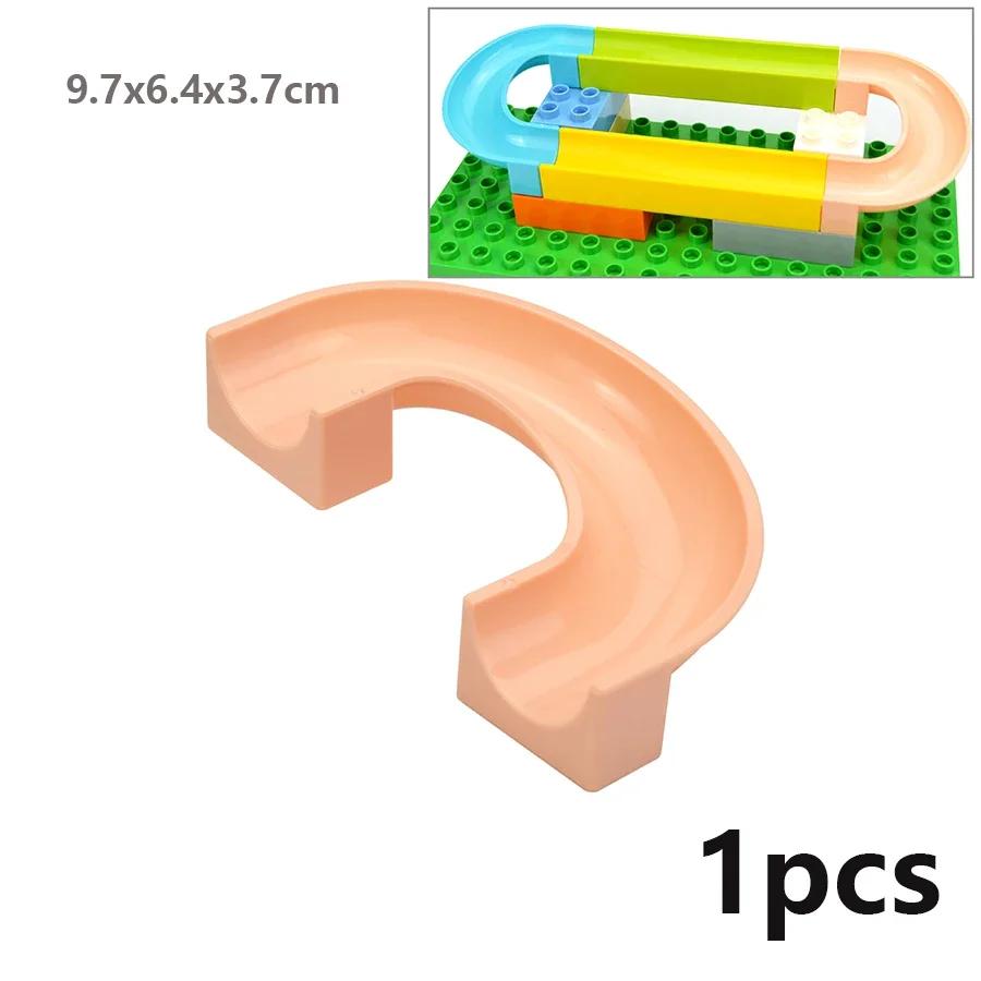 Nagy méretű csúszda, verseny, futópálya, labda, tégla, nagy részecske, építőkocka, tölcsér, csúszda, labirintus, kiegészítők, gyerekjátékok, kompatibilis duploe-k