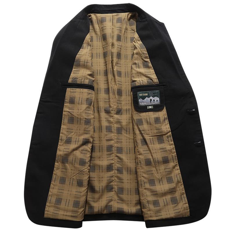 Men's Suit Pure Cotton Casual Suit Washed Men's Convenient Suit Men's Jacket 5618