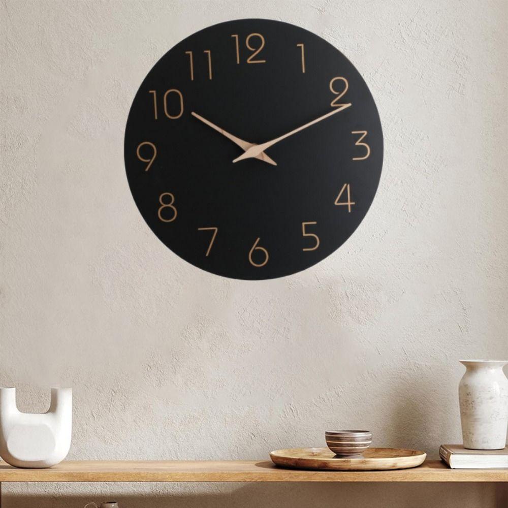 Minimalist Style Wall Clock Non Ticking Digital Clock Decorative Scale Clock  Living Room
