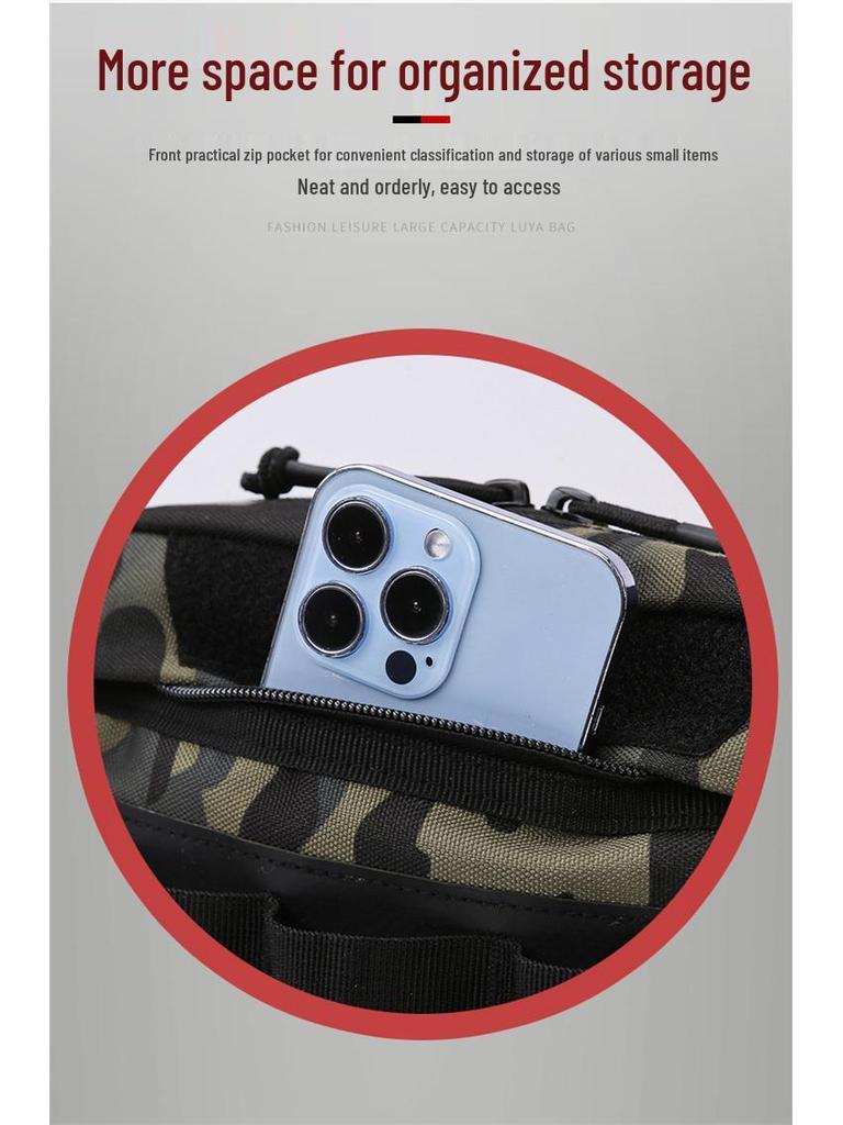 Tactical Multi-Functional Chest Vest Bag with Molle Expansion for Fishing and Workwear