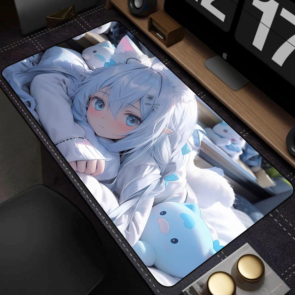 Anime Girls Rubber Mouse Pad Kawaii Non-Slip Pink Desk Mat Cute Large Gaming Mousepad Gamer HD Print Mouse Mat Game Keyboard pad