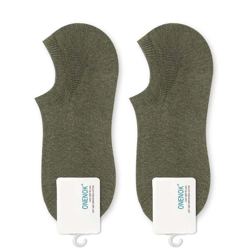 Men's Fine Combed Cotton Anti-odor Breathable Anti-sweat Anti-slip Non-slip Short Invisible Boat Style Stockings for Summer Pure Cotton