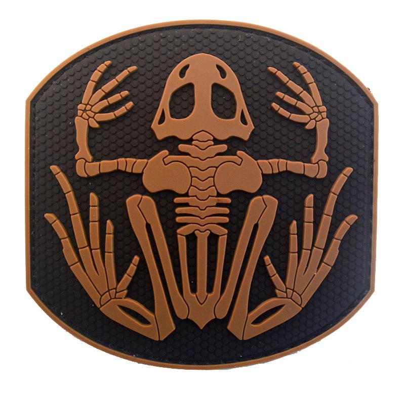 Cross-border Military Velcro Patch: Skull Frog PVC Embroidered Arm Patch