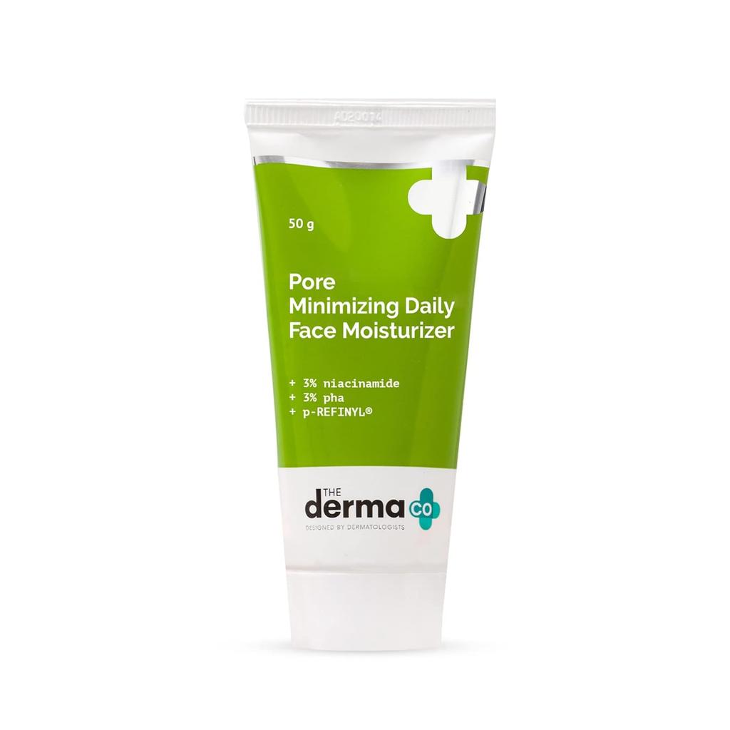 The Derma Co Pore Minimizing Daily Face Moisturizer 50 G Pack of 2 for Oil Control and Hydration
