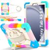 Samsung Galaxy Tab A9 için Samsung Galaxy Tab A9+ Omuz Askısı Tasarımı 360° Dönen Kavrama Ağır Hizmet Koruma Standı Vuruntu Önleyici Darbeye Dayanıklı Kılıf