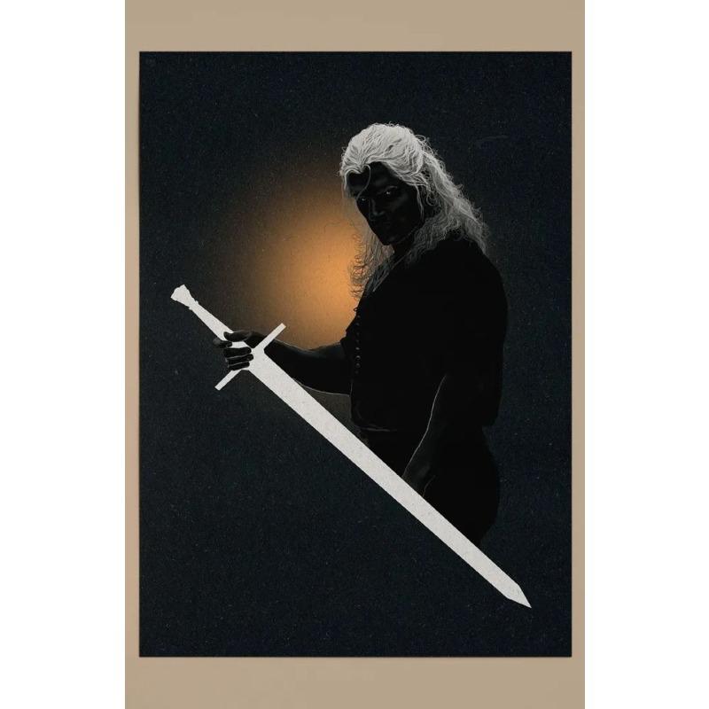 The Witcher Geralt Poster, Unframed Wall Art Gift 20x30cm