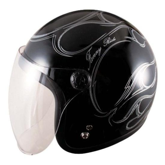 Speed Pit Shield Jet SI Fire Free 51020 JL-65SR Černá/Třpytivá (58-59)