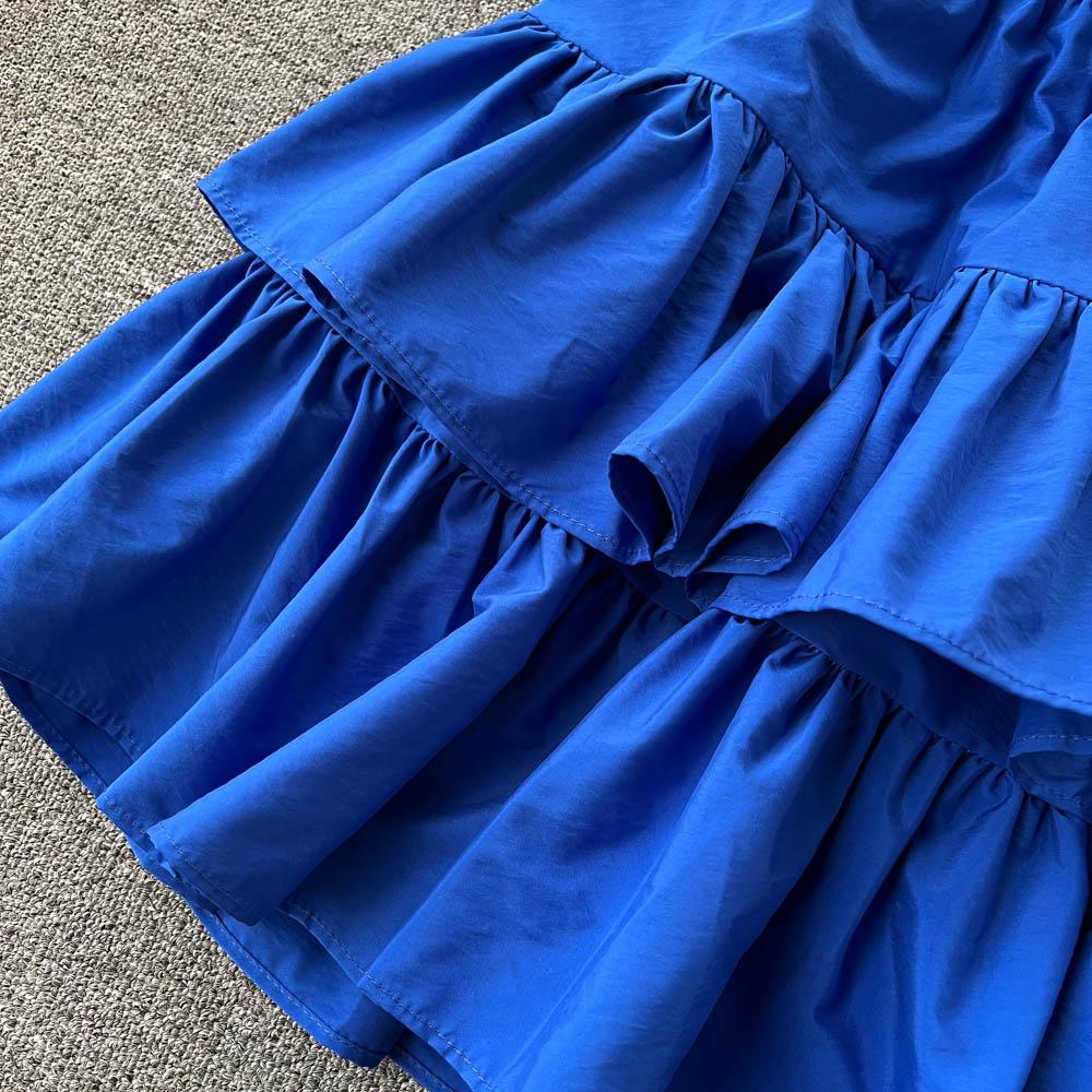 All-Match Cake Skirt Women's Summer French Retro High Waist Slimming Ruffled A-Line Skirt