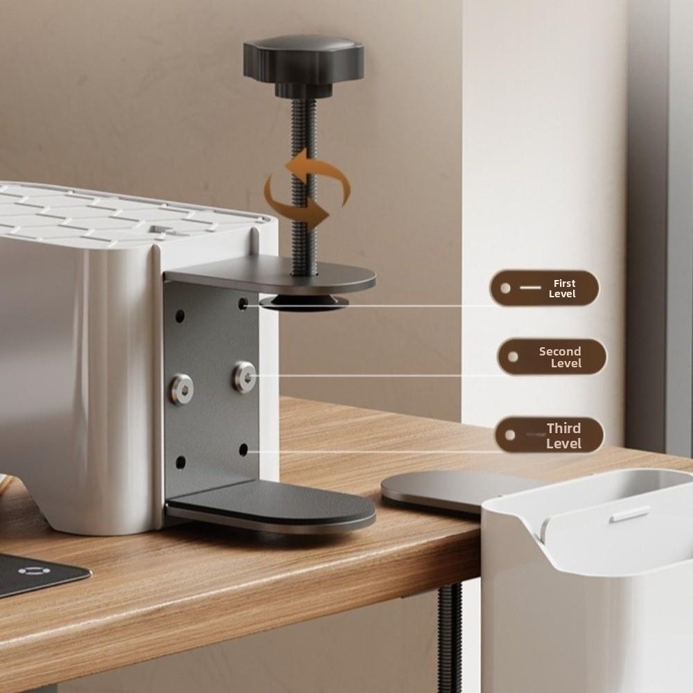 Space-Saving Side Desk Organizer Height Adjustable Desk Mount Organizer  Standing Desk