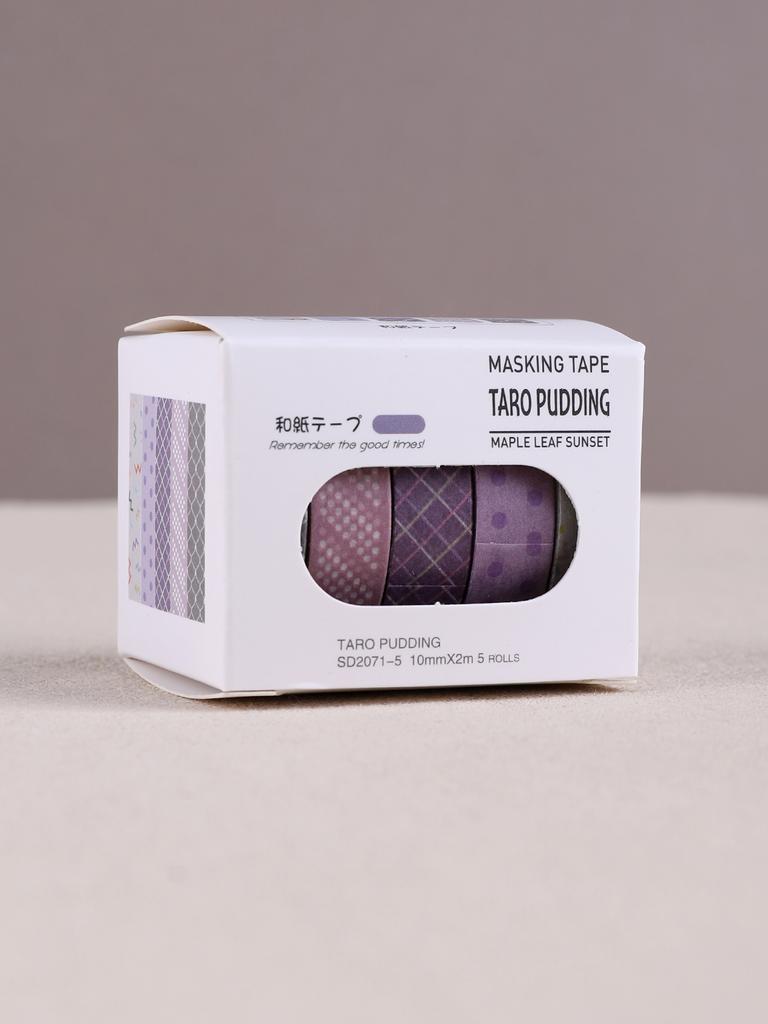 5rolls/box Kawaii Colored Washi Tape Beautiful Decoration Washi Masking Tape Scrapbooking Stationary School Supplies Washi Tape