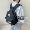 Boys Travel Backpack Simple And Lightweight Boys And Girls Canvas Solid Color Going Out Small Backpack Children'S Bag