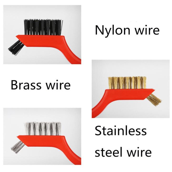 Hot-Selling Kitchen Cleaning Brush Set: Nylon, Brass, Stainless Steel Bristles