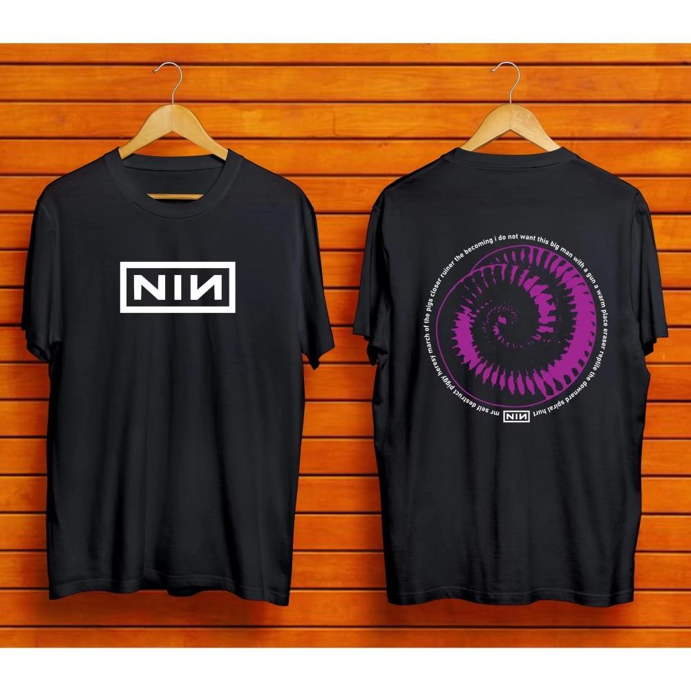 Summer New Nine Inch Nails Printed T-shirt for Men Women Street Cotton T-shirts Street Men's T-Shirt Casual Crew Neck Unseix Top