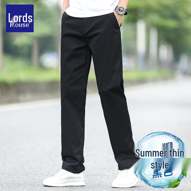 LUOZ Men s Lightweight Straight-Leg Casual Stretch Pants 29