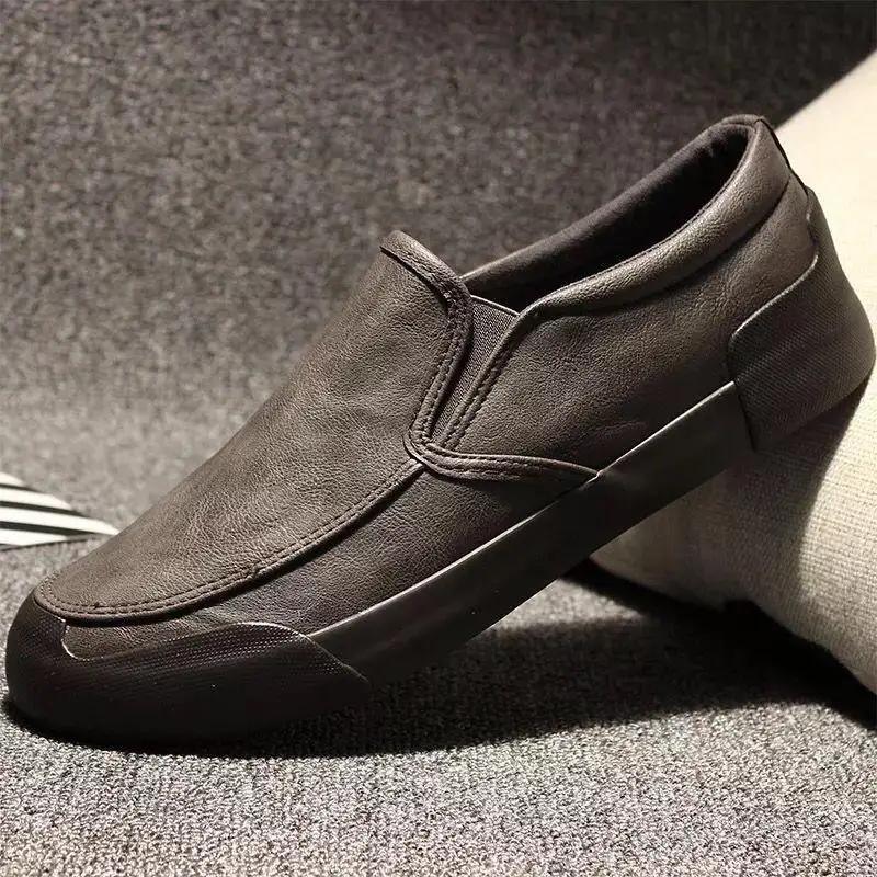 Slip-on Male Casual Shoe New In Footwear Men's Leather Shoes Offer Classic Original Common Designer Sale Shipping Free Low Price
