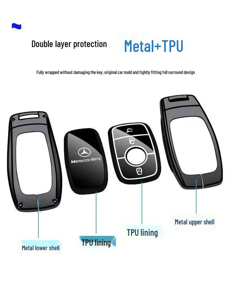 Mercedes-Benz C200L, A180, E300L, GLC260, GLA, GLB, S-Serisi, B-Serisi, GLE için Anahtar Kılıfı