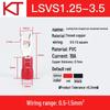 KT KST LSV1.25-3.5-4-5 Fork Type Pre-insulated Copper Lug Cold Crimp Terminal