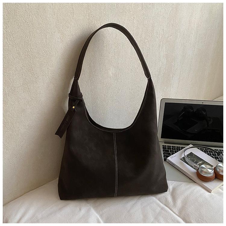 Зимняя новая ретро commuter однотонная подмышечная сумка модная повседневная большая вместимость сумка на плечо