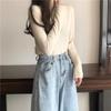 Women's 2024 New Style Semi-High Neck Knitted Sweater - Long-Sleeved Base Layer or Outerwear, Soft and Cozy.