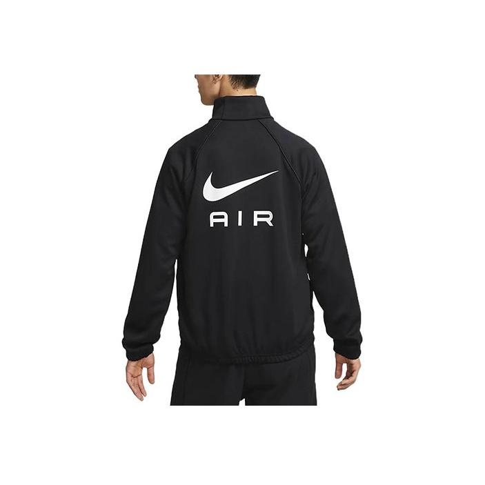 Nike Contrast Large Logo Zip-Up Stand Collar Casual Sports Jacket Men Jackets Black DQ4222-010