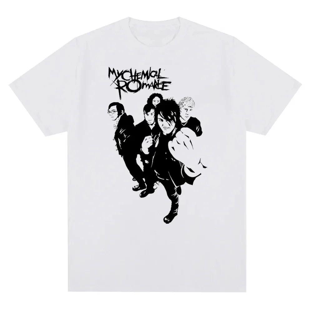 My Chemical Romance Mcr Band Men Women Cotton T-Shirt Printed T Shirt Casual Short Sleeve T shirt Streetwear Trend Tee Tops