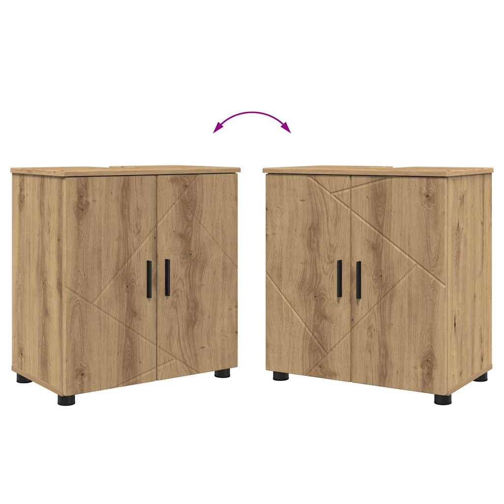 Bathroom Cabinet with Storage Artisan Oak Finish 61 x 35 x 64 cm