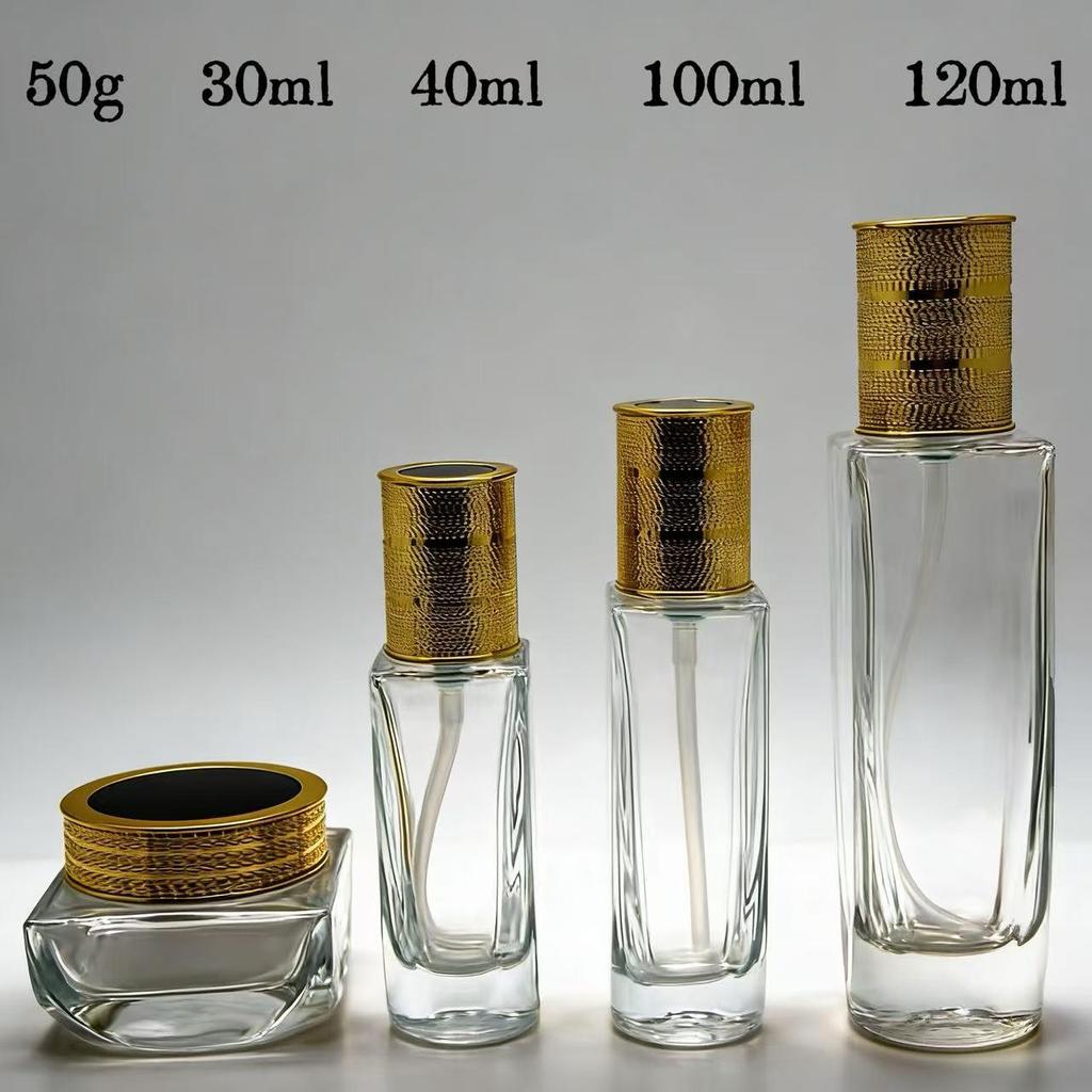 New Skincare Decanting Bottle Set: 30ml, 40ml, 100ml, 120ml - Ideal for Lotion, Toner, and Essence