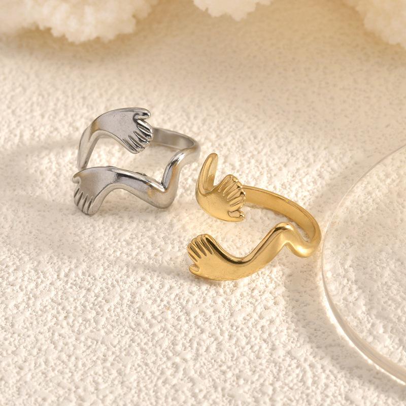 

Stainless Steel Adjustable Open Ring for Women, Simple & Stylish Design One Size