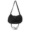 Men Drawstring Shoulder Bag Women Crossbody Bag Large Capacity Solid Color Waterproof Commuter Tote Bag
