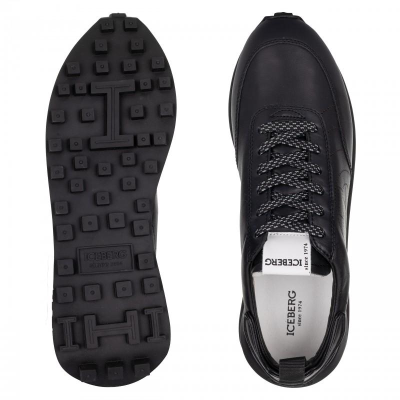 Zapatillas Iceberg de cuero italiano nuevas nero - Talla: 46