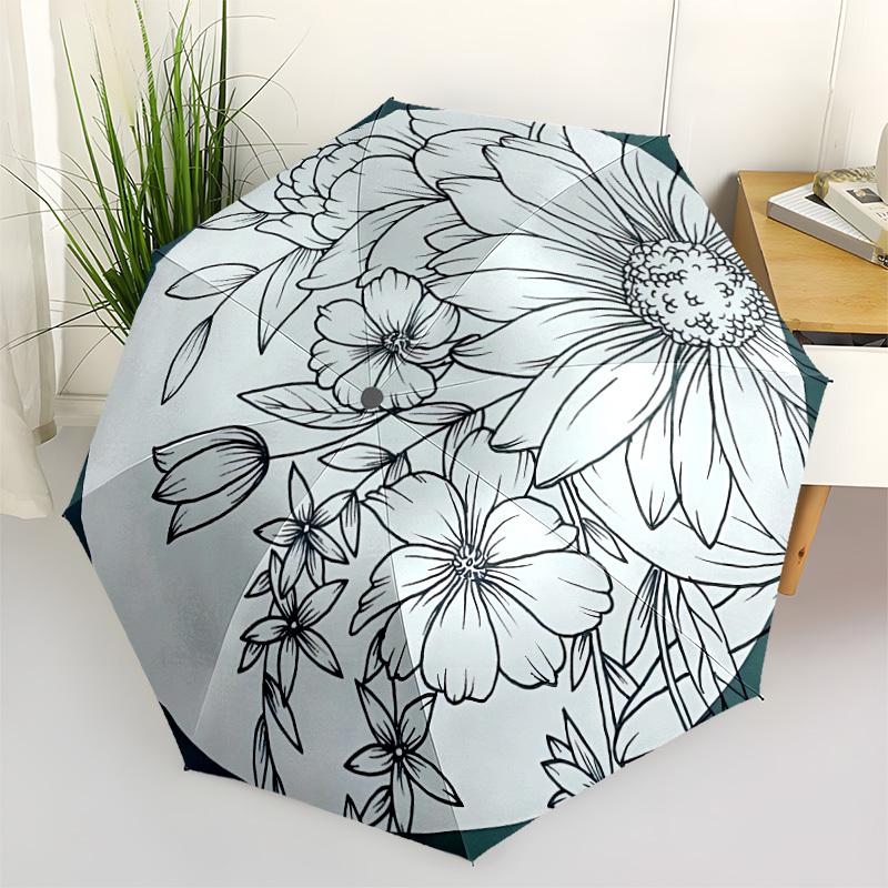 1pc Floral Bouquet Automatic Open/Close Umbrella - Compact Travel Umbrella, Gift for Birthdayyy251208180