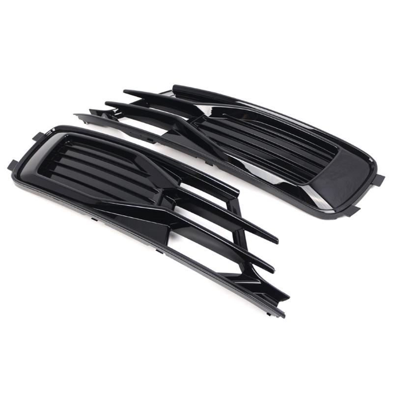 Front Left Driver Side Bumper Fog Light Lamp Hole Cover Grille Molding Trim Replacement Durable for A6C7 2016-2018