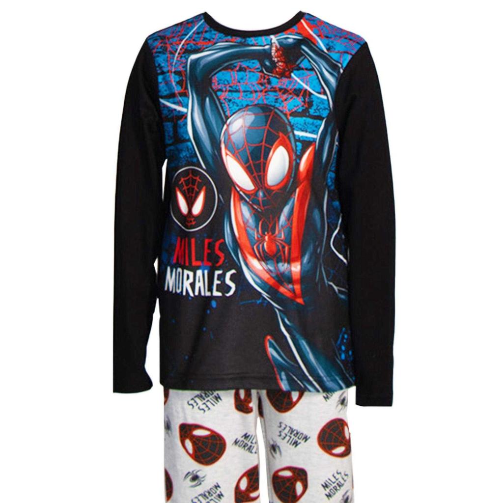 Spiderman: Miles Morales Childrens/Kids Logo Long Pyjama Set (Pack of 2)