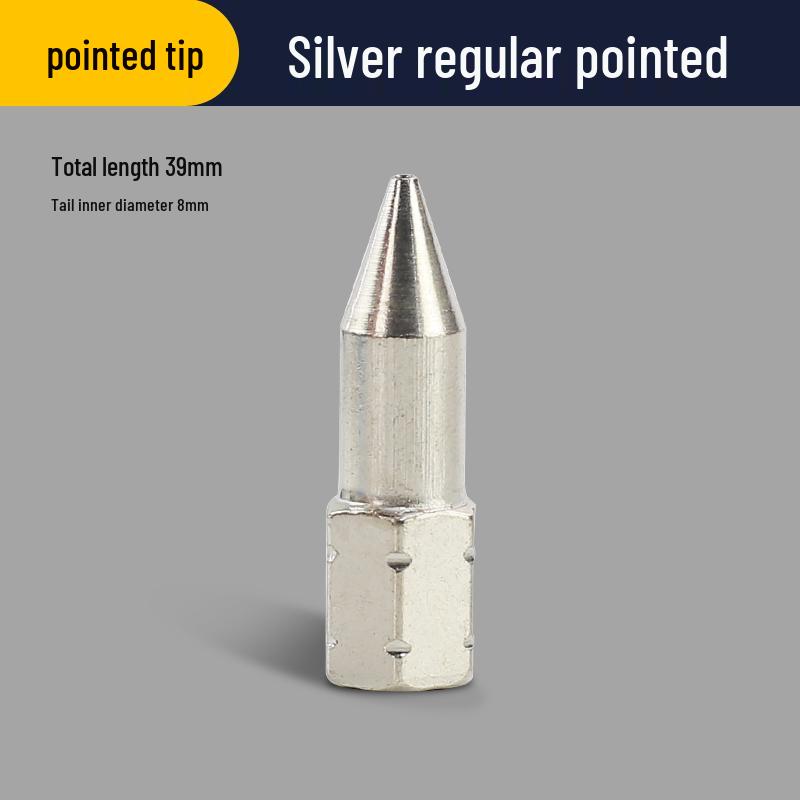 Needle-Type Grease Gun Nozzle Tip Set, Rigid Barrel, Pointed Grease Nozzle Head, Tube Accessories