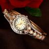 Yousheng Women Bracelet Watch Luxury Colorful Rhinestone Ethnic Style Elegant Round Vintage Ladies Girls Dress Wristwatch Fashion Jewelry Birthday