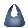Trendy Denim Shoulder Bag All-Match Classic Niche Design Underarm Bag For Women Daily Use Shopping Bag